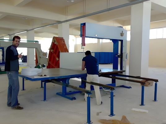 Efficienza Manuale Verticale Sponge Cutting Machine Mitsubishi Servo Motors PLC Control System